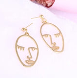 human face earrings