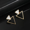 triangle marble earrings