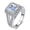 Large square zircon ring