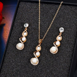 Crystal Necklace Earring Set
