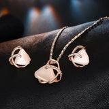 Crystal Pendant Necklace Set
